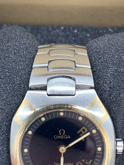 オメガ OMEGA シーマスター ポラリス アナデジ K18ゴールド×ステンレス クォーツ メンズ腕時計